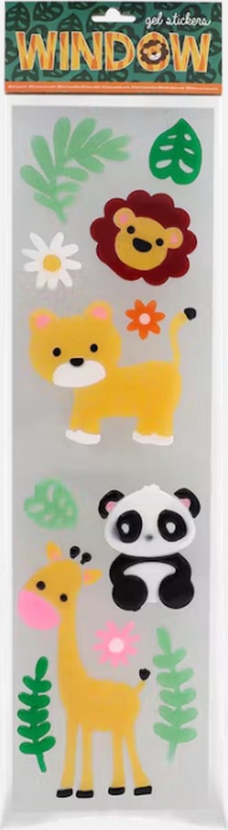 Gelstickers voor Kinderen – Safari – Raamstickers – Herbruikbaar – Gel / Raam Sticker – Kinderkamer